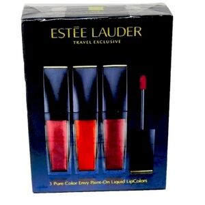 Estée Lauder Travel Exclusive 3 Pure Color Envy Paint-On Liquid LipColors NIP!